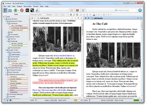 scrivener writing software helps self published authors organise their writing materials